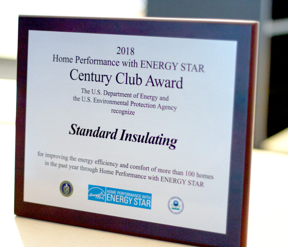 standard insulating's 2018 century reward from Home Performance with Energy Star